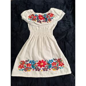 GIRLS' EMBROIDERED BOHO PEASANT Dress – 4–5T